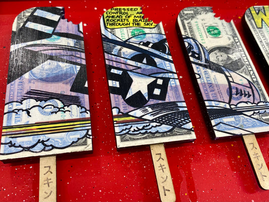 the FRIEZE frame - Whaaam Homage across 6 Lollies.