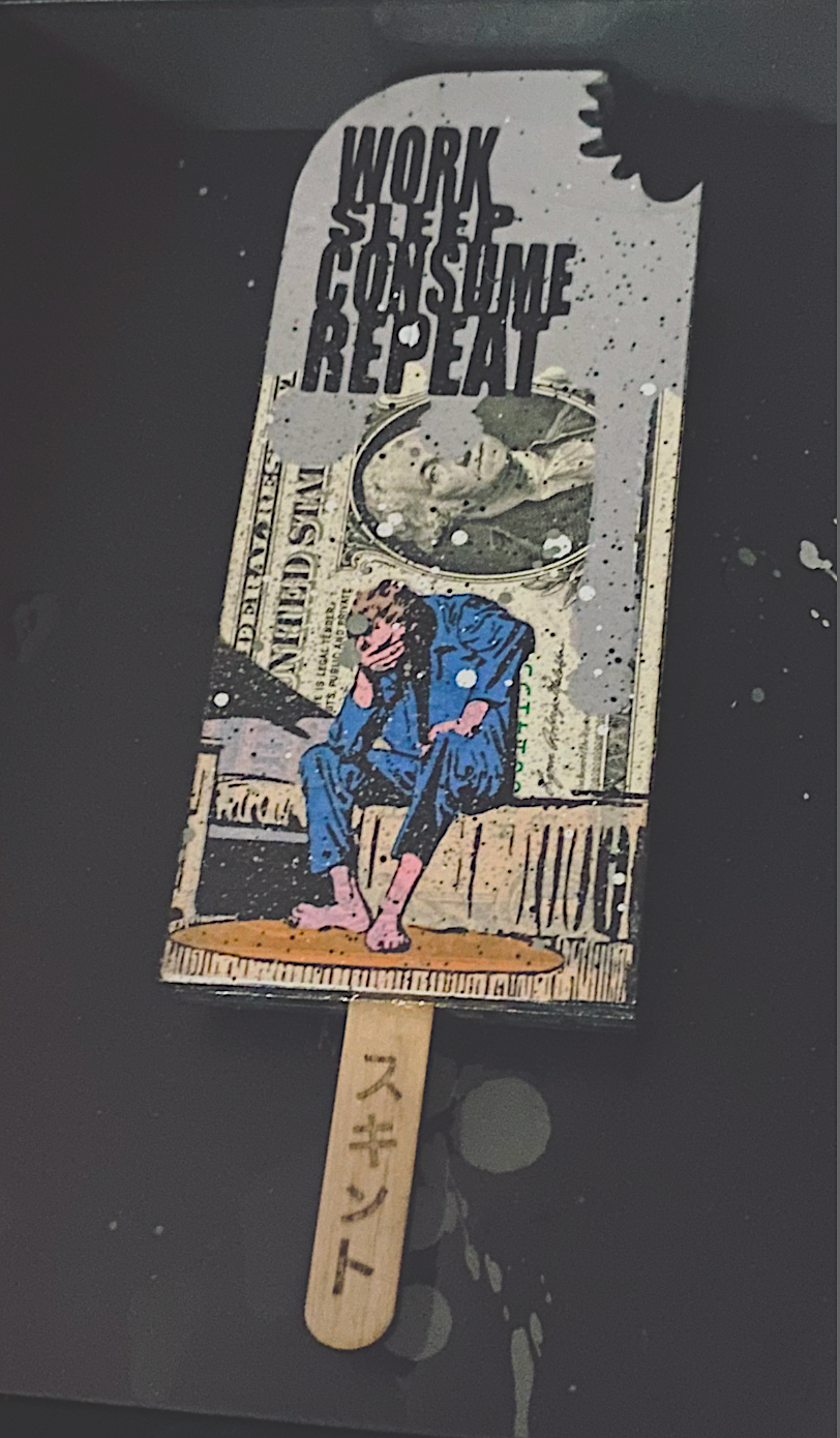 the PLAYERS lounge - The Tired Man - Work  Sleep  Consume  Repeat.