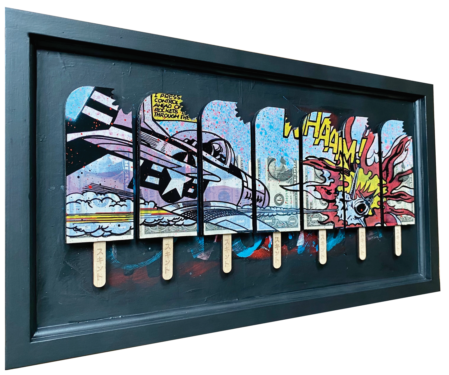the FRIEZE framed - WHAAM!! Homage across 7 Lollies.